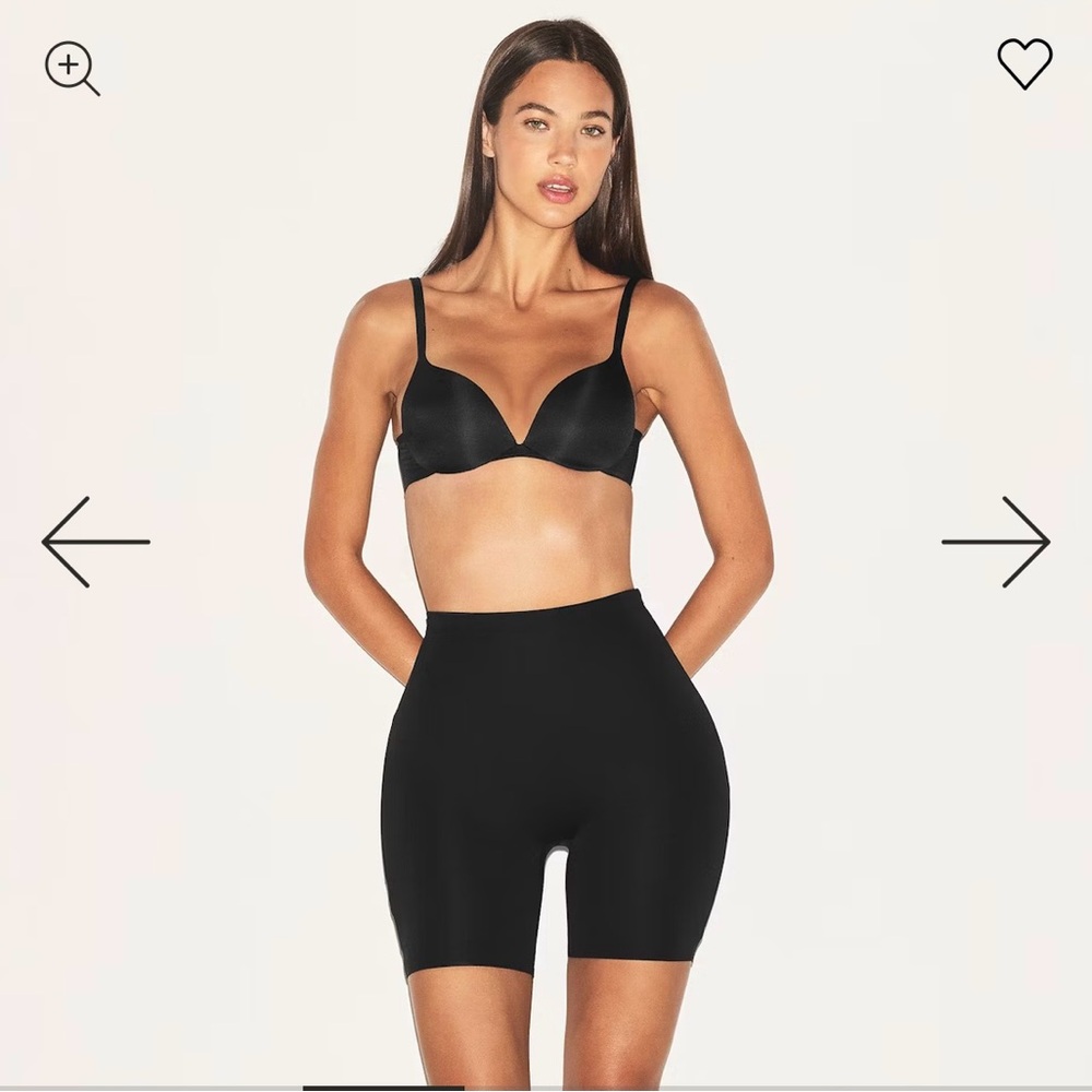 SKIMS Black High-Waist Seamless Bike Shorts
